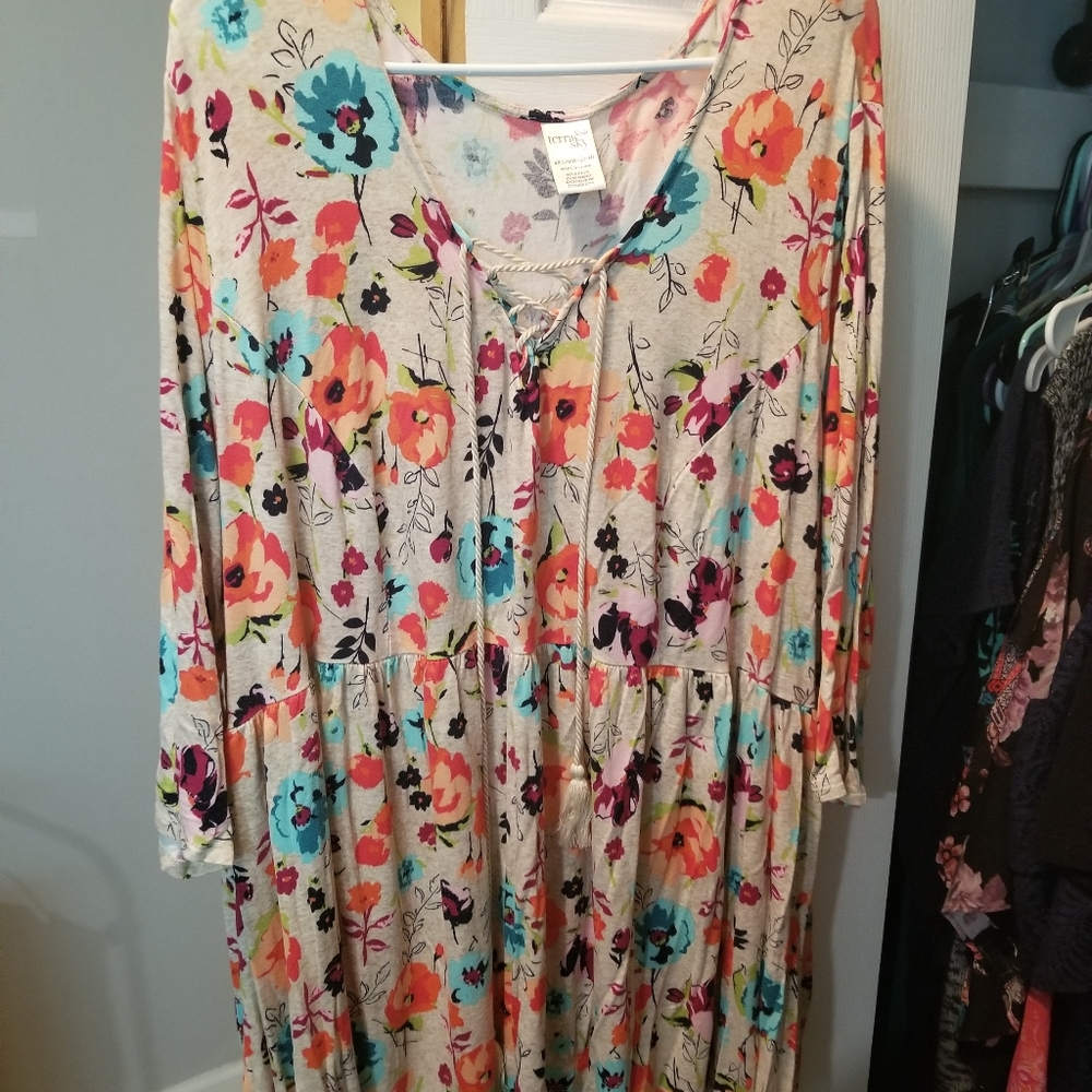 Beige floral shirt